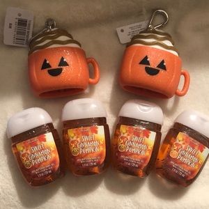 Bath and Body Works Pumpkin Latte Pocketbac holder & SWEET CINNAMON PUMPKIN